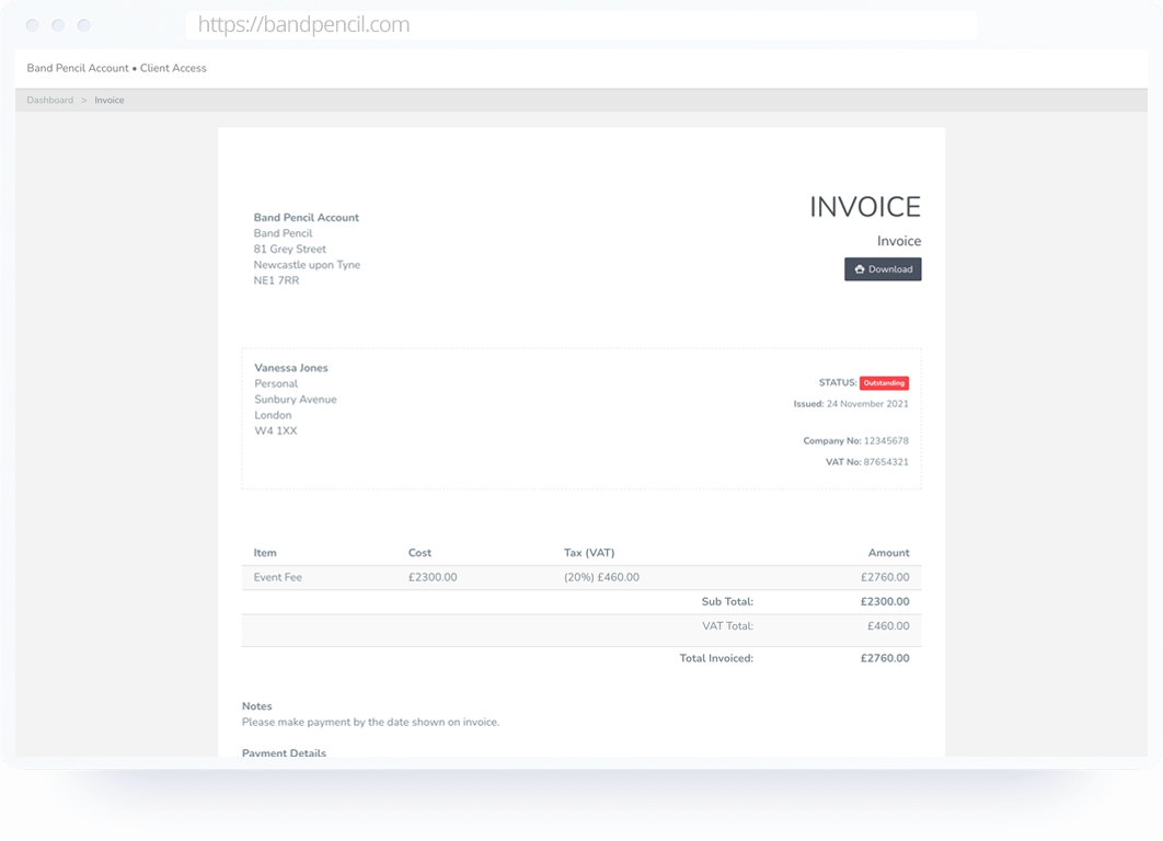 screenshot of Band Pencil